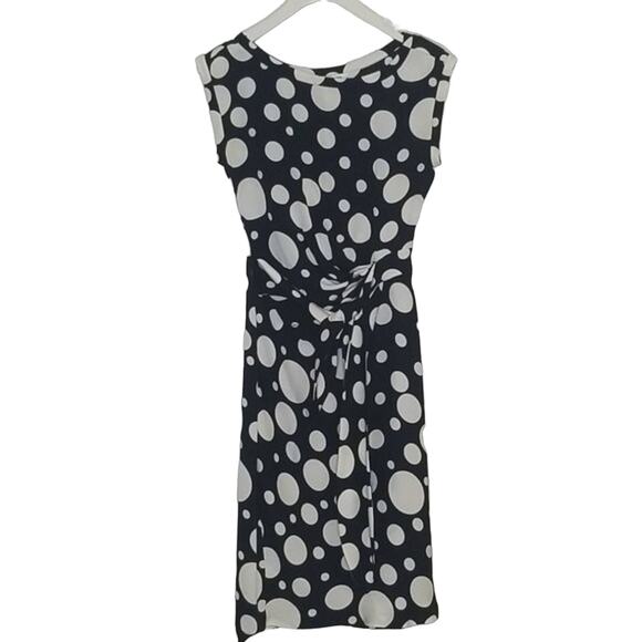 Diane Von Furstenberg Black and White Polka Dot Dress - Picture 1 of 10
